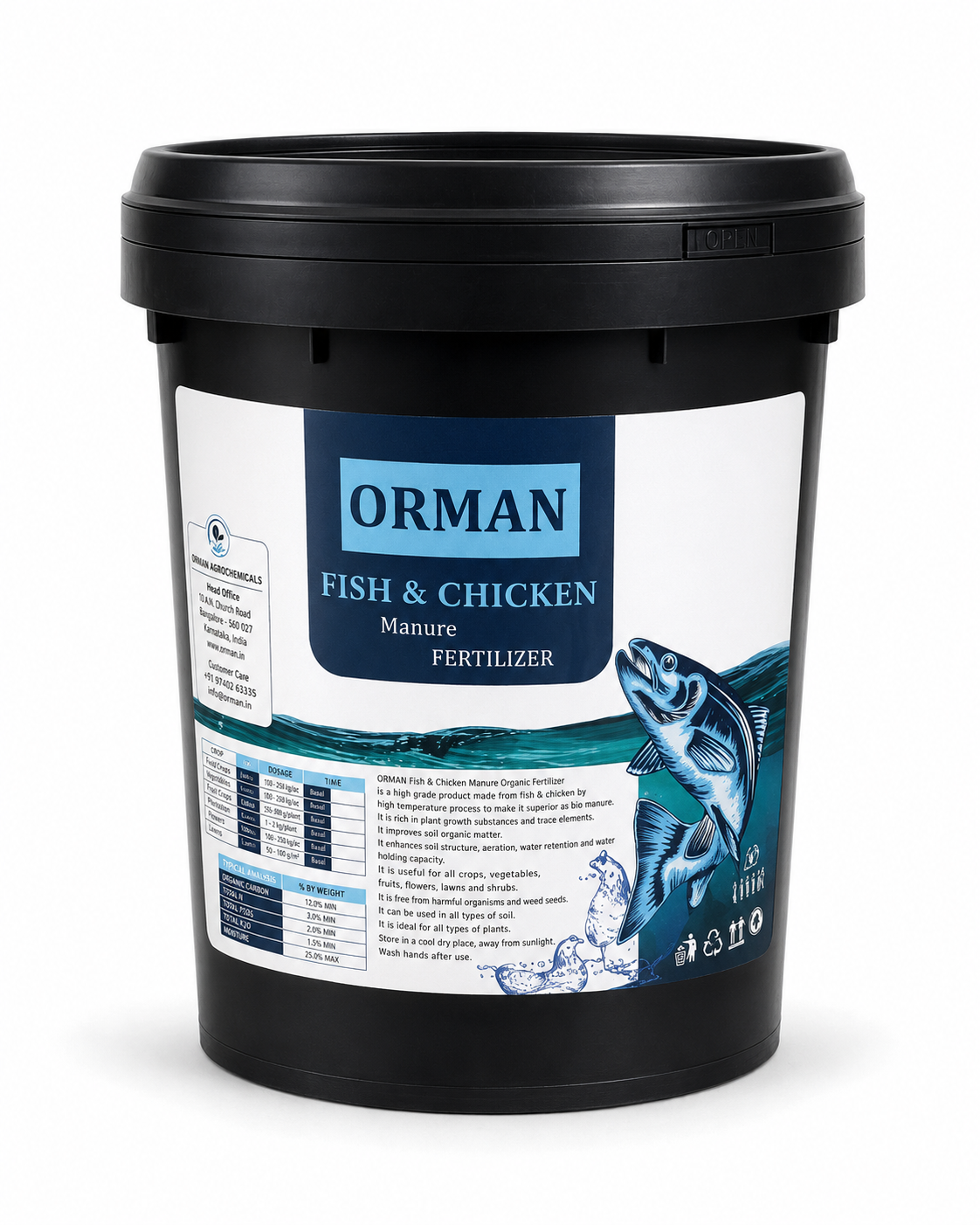 کود میکس ماهی مرغی مایع  20 لیتری ORMAN(فروش عمده)